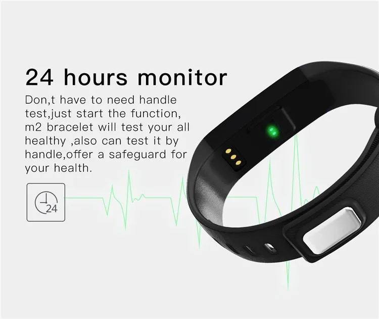 Bumvor Водонепроницаемый IP67 M2 браслет часы Фитнес монитор сердечного ритма крови Давление Шагомер Bluetooth 4,0 смарт-браслет