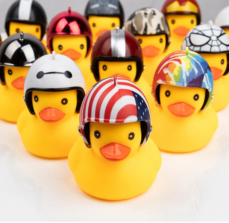 bicycle horn light small yellow duck with helmet