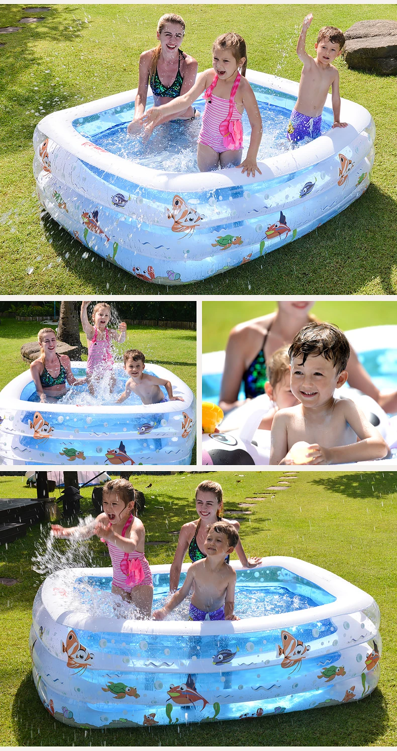 Swimming pool accessories Children's Home Use Paddling Pool Large Size Inflatable Square Swimming Pool Kids inflatable Pool