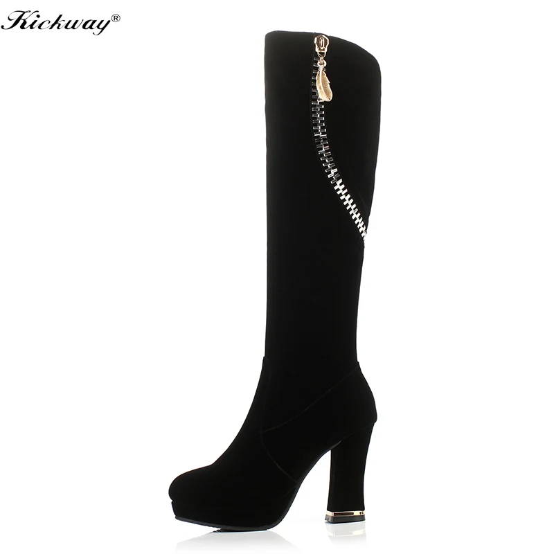 Boots women 2016 Sexy Women Knee high Boots High Heels Shoes Fashion Female Ladies Platform Shoes Spring Autumn Boots 47