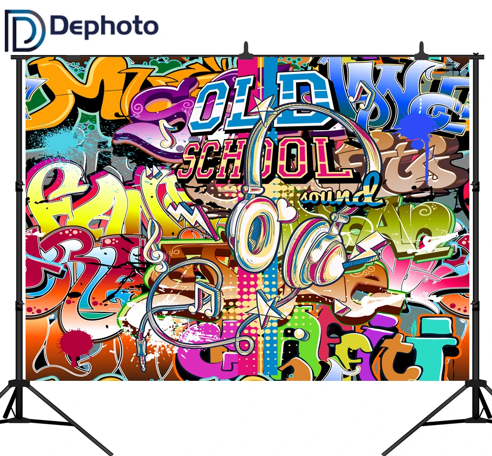 Dephoto Photography Backdrop Old School Party Hip Hop Graffiti