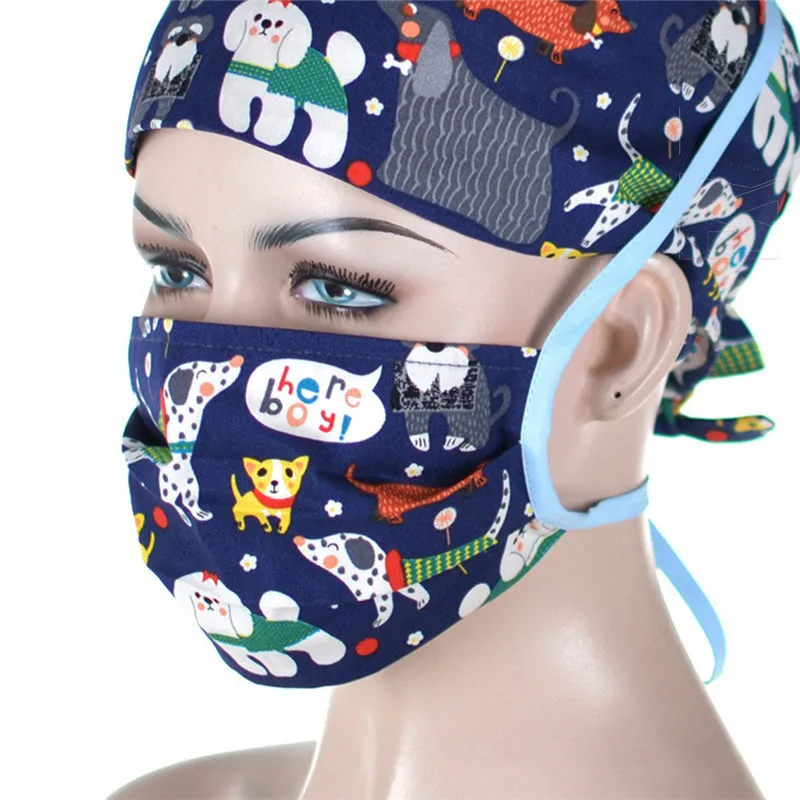 Хирургическая маска с узором, медицинские маски, 23 цвета для женщин и мужчин, хлопок, регулируемые качественные маски для больницы или работы, ремни для стоматолога - Цвет: Only Mask 7