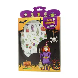 Хэллоуин подарочный набор непромокаемые цветные мультяшная наклейка-тату для детей