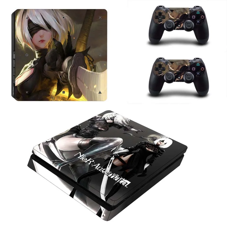 

PS4 Slim Full Body Skin Sticker Vinyl NieR:Automata Decal Set for Playstation 4 Console & Two Controller for PS4 Slim Stickers