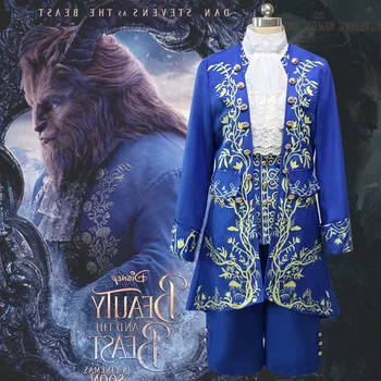 

Masquerade Halloween Party Men Cosplay Costume Movie Beauty And The Beast Prince Clothes Set Anime Male Stage Show Clothing
