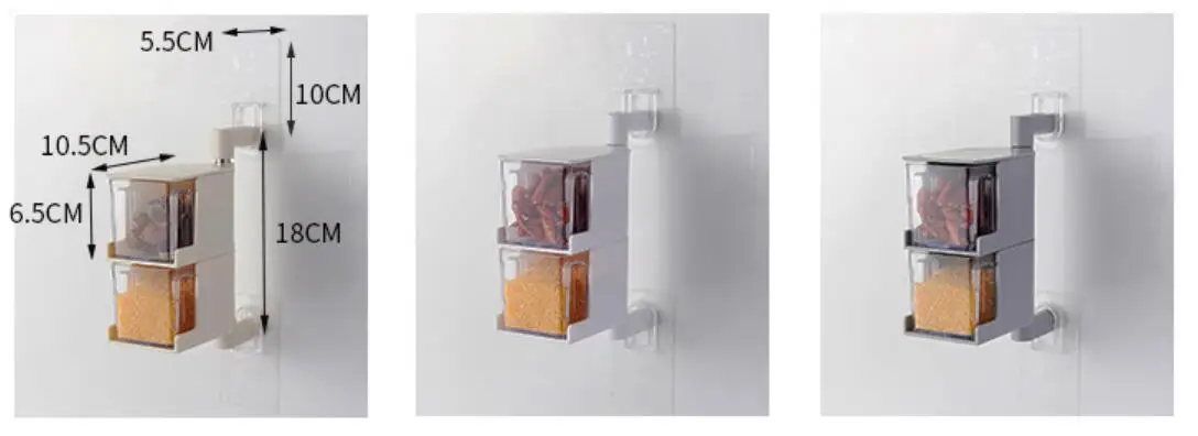 A1 Кухня полка для посуды коробка без отверстия висит вращающийся соль выпуска MSG Творческий приправы jar wx7031151
