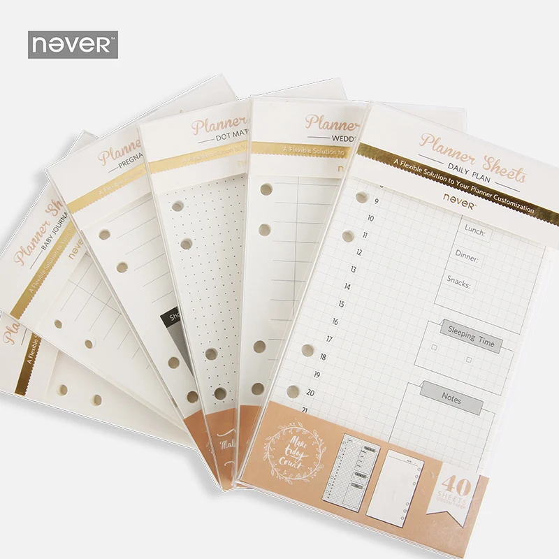 Стандартный лист, сетка, дневник, журнал, наполнитель, бумага для планировщика A6, блокнот s и журнал Filofax, спиральный блокнот