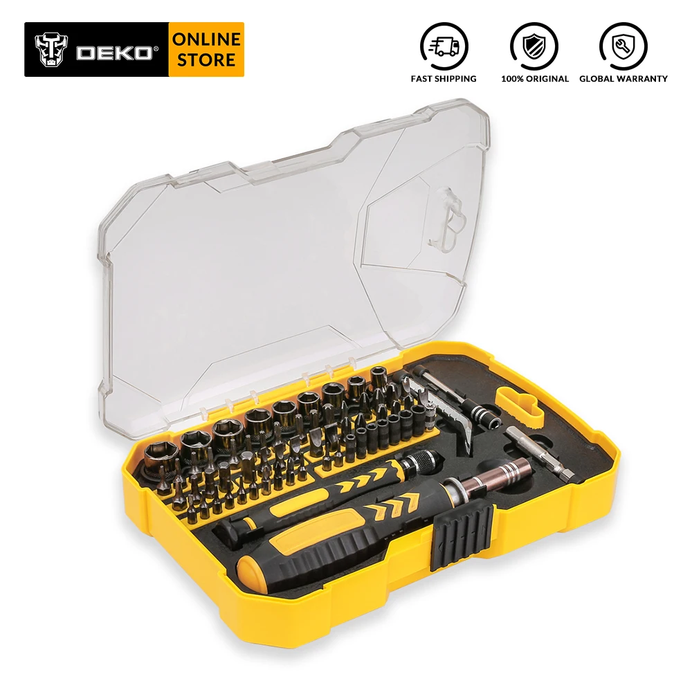 

DEKO LSD03 Home DIY Screwdriver Kit Repair Tool Kit Socket Screwdriver Set Magnetic Screwdriver Set for Household