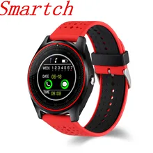 Smartch V9 Smart Watch with Camera Bluetooth Smartwatch SIM Card Wristwatch for Android Phone Wearable Devices pk dz09 A1 gt08