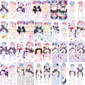 

2017-September update Anime Re:Zero Starting Life in Another World Rem Ram Dakimakura pillow cover case hugging Body pillowcase