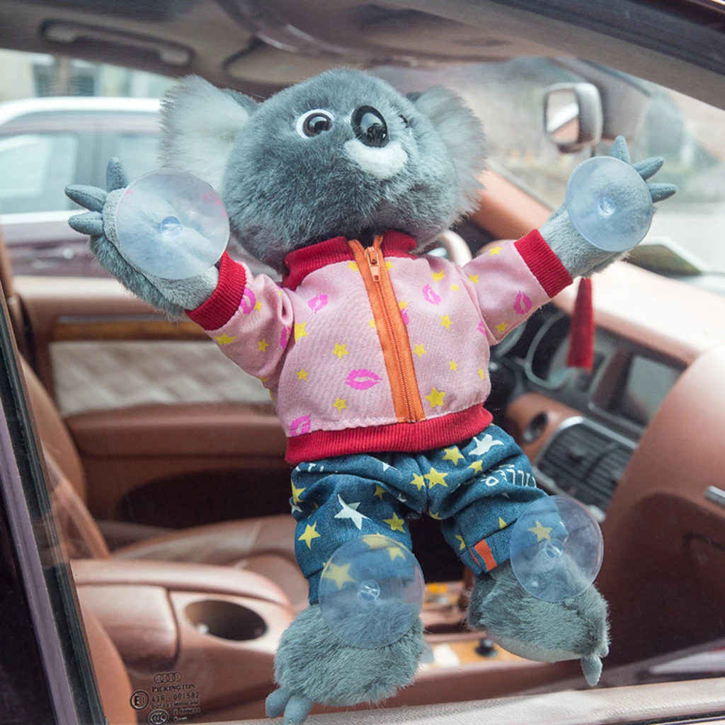 Плюшевый танцующий и Поющий животный кукла игрушка для детей ясельного возраста, плюшевый мишка/Коала/обезьяна, с присоской, автомобильный орнамент