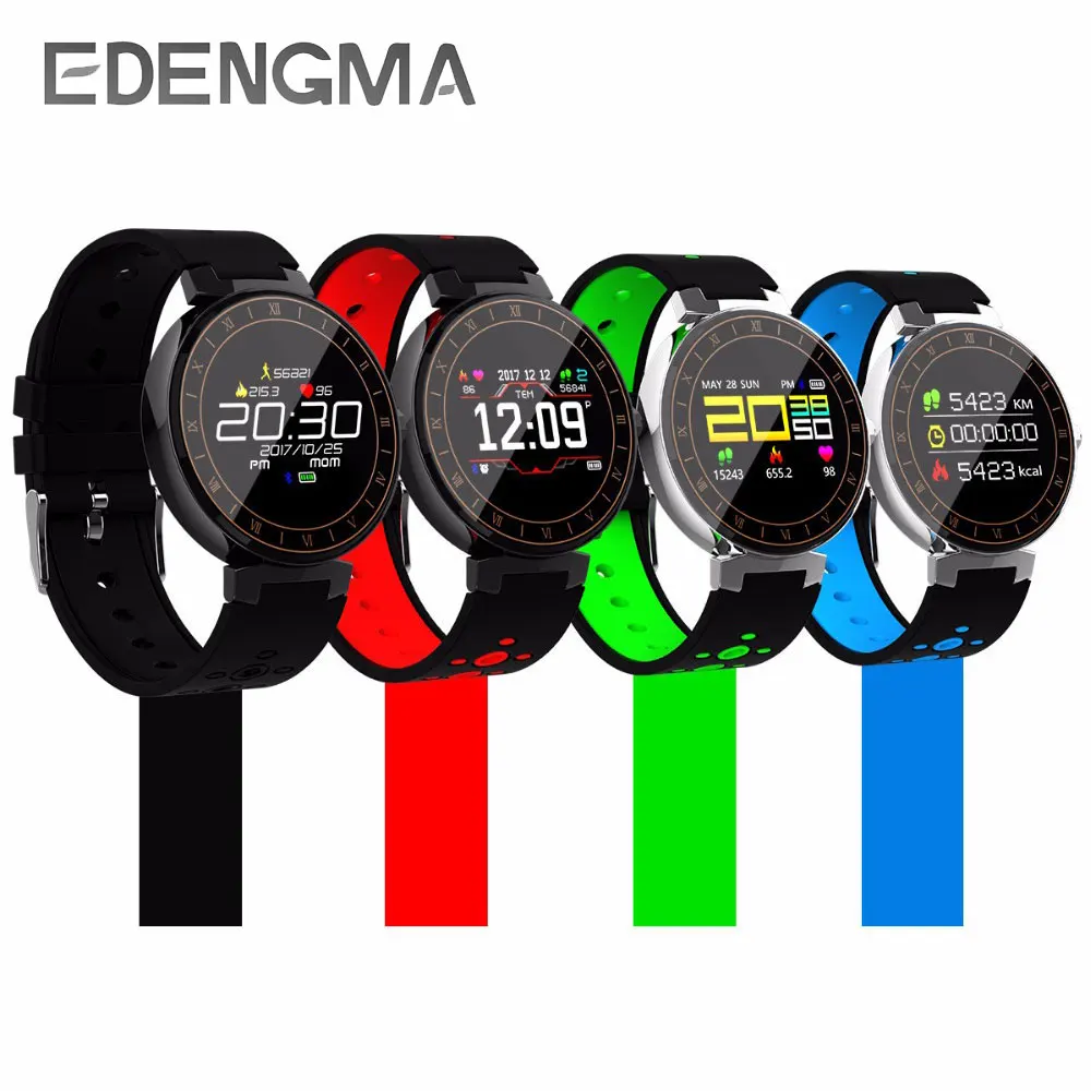 EDENGMA Smart Wristband L8 Heart Rate Blood Pressure Health Monitor PI68 Level Waterproof Multi-Function Color Screen Profession