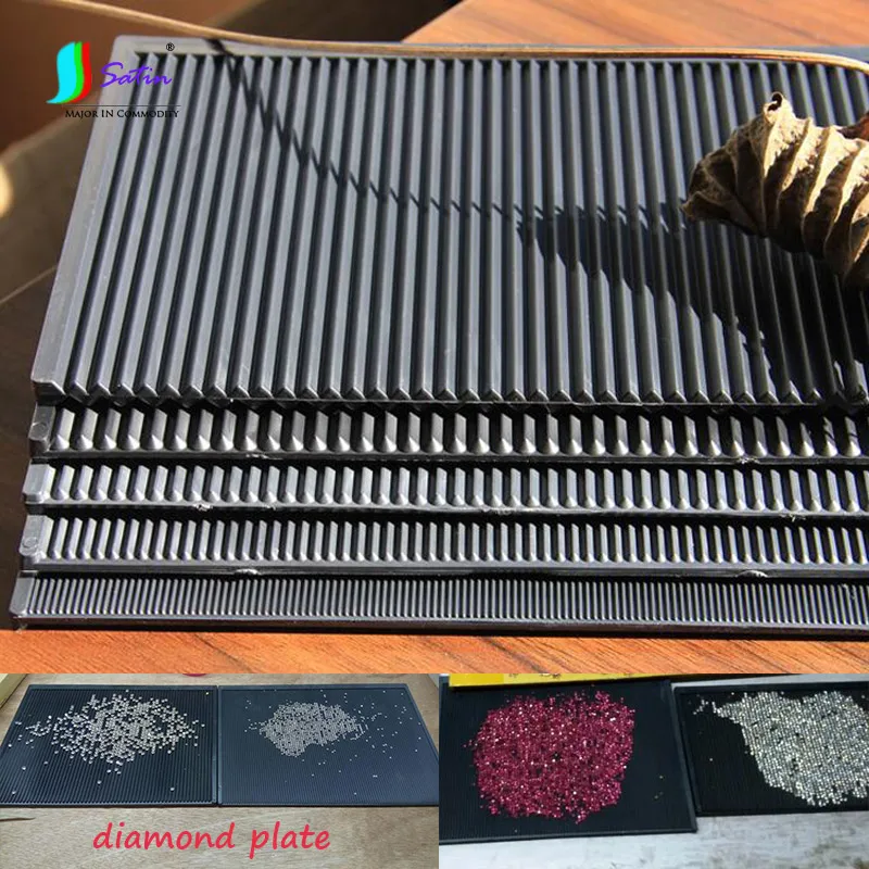 

20*14cm/200*140mm Black Big Size Sharp Bottom Diamond Classification Distinguish Sorting Plate 5pcs S0347L