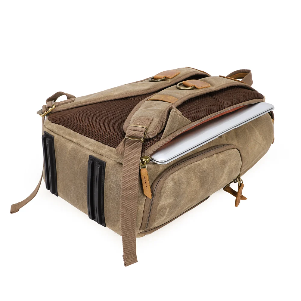Водонепроницаемый функциональные DSLR рюкзак большой емкости SLR штатив чехол кожа холст Мягкий сумка фотографа для Canon/Nikon/sony