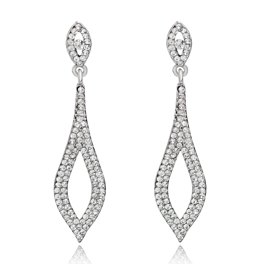 2017 Rhinestone Earrings for Women Costume Jewelry Earrings With Stones Vintage Long Earrings