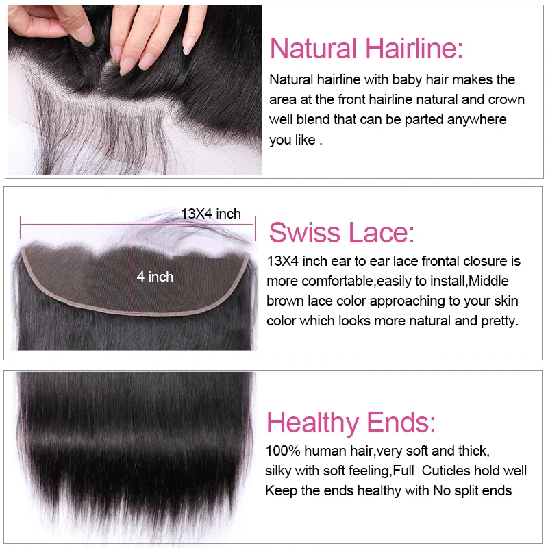 MSTOXIC Peruvian Straight Hair Bundles With Frontal Non-Remy Human Hair Bundles With Closure Lace Frontal Closure With Bundles MSTOXIC Peruvian Straight Hair Bundles With Frontal Non-Remy Human Hair Bundles With Closure Lace Frontal Closure With Bundles