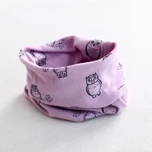 Детские шарфы из чистого хлопка с рисунком совы для мальчиков и девочек; детские нагрудники с воротником; милый мягкий детский шейный платок; Детский шарф с круглым вырезом; реквизит для фотосессии