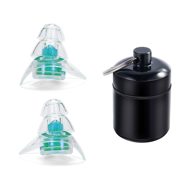 Ear Plugs Ear Protection Soft Silicone Reusable Music Earplugs Noise Reduction For Sleep DJ Bar Bands Sport W/ Case
