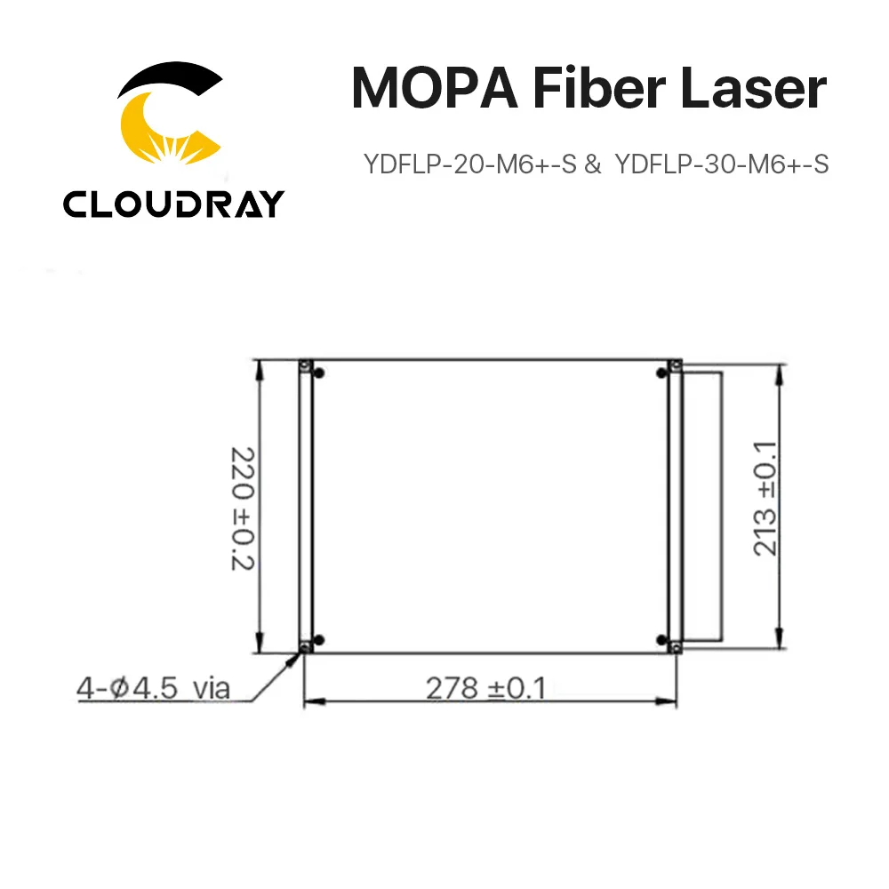 Cloudray 20 Вт 30 Вт JPT MOPA ширина импульса волоконный лазерный модуль YDFLP-20-M6+-S& YDFLP-30-M6+-S Высококачественная волоконная лазерная машина