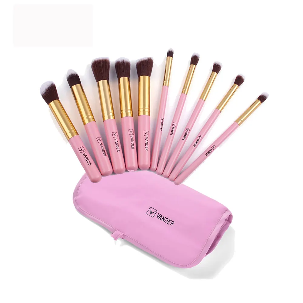 VANDER-Makeup-Brushes-10Pcs-High-Quality-Brush-Set-Professional-Brand-Make-Up-Brushes-With-Pink-Bag-Beauty-Essential-Brushes-(6)