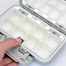 16 Отсеков водонепроницаемая рыболовная Винтажная с высокой талией коробка рыболовных снастей серый ударопрочный водонепроницаемый ящик C1005