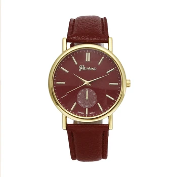 

GEMIXI Women Watches New Geneva Unisex Leather Band Analog Quartz Vogue WristWatch Watches dropship