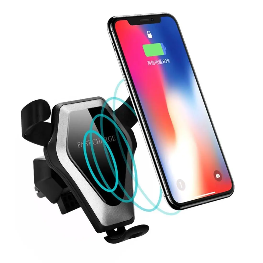 phone in car Multi-funtion Qi Wireless Car Charger Vent Phone Clip Holder Fast Charging pop socket qi wireless charger car mount