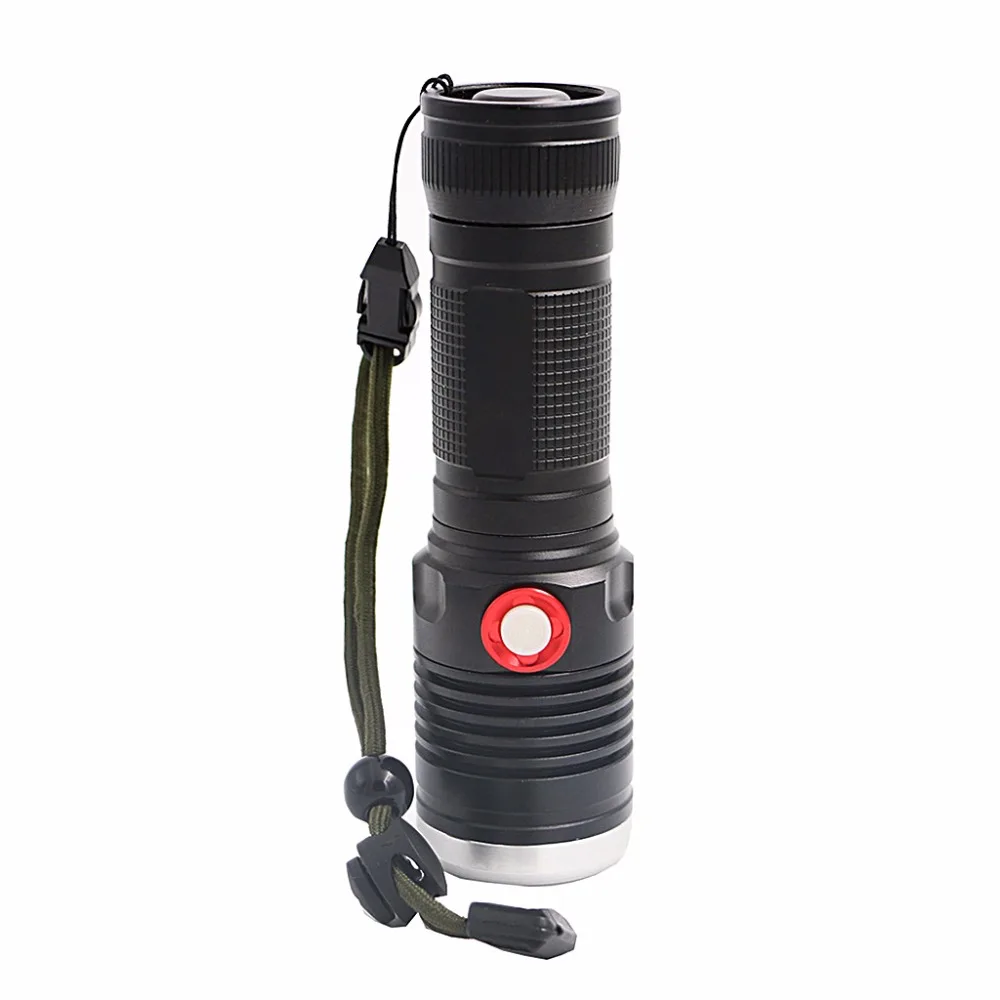 

3 Mode USB Rechargeable T6 LED 26650 Zoom Torch Flashlight Camping Lamp Aluminum New 2017