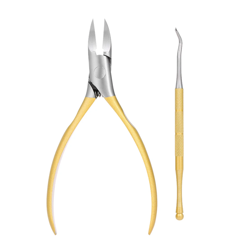 

2Pcs\Set Professional Nail Cuticle Scissor Nail Cleaner Toe Nail Clippers Trimmer Cutters Paronychia Nippers Grooming Kit