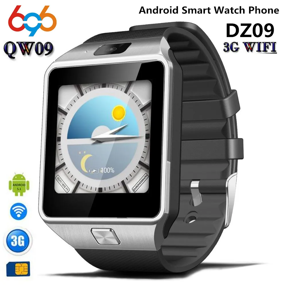 

696 QW12 Smart watch DZ09 Android Upgrade Bluetooth Mobile phone Smartwatch Support Wifi 3G SIM Card Play Store Download APP