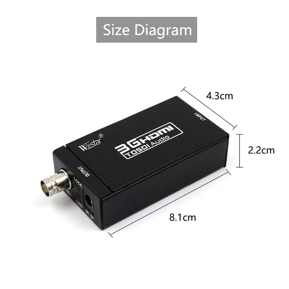 Wiistar HDMI в SDI выходы конвертер Поддержка 720P и 1080P(HDMI в SDI