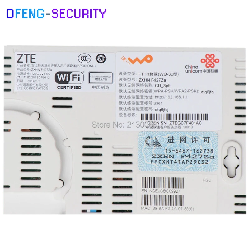 Оригинальный Роутер ZTE ZXHN F627 5 0 GPON ONU ONT поддержка FTTH HGU 4FE + 2TEL USB wifi функция F668 F601