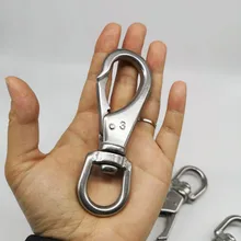 2шт 3#118 мм крюк 304 нержавеющая сталь Поворотная защелка с кольцом крюк, антикоррозийный крюк Скуба, поворотная защелка с кольцом крюк