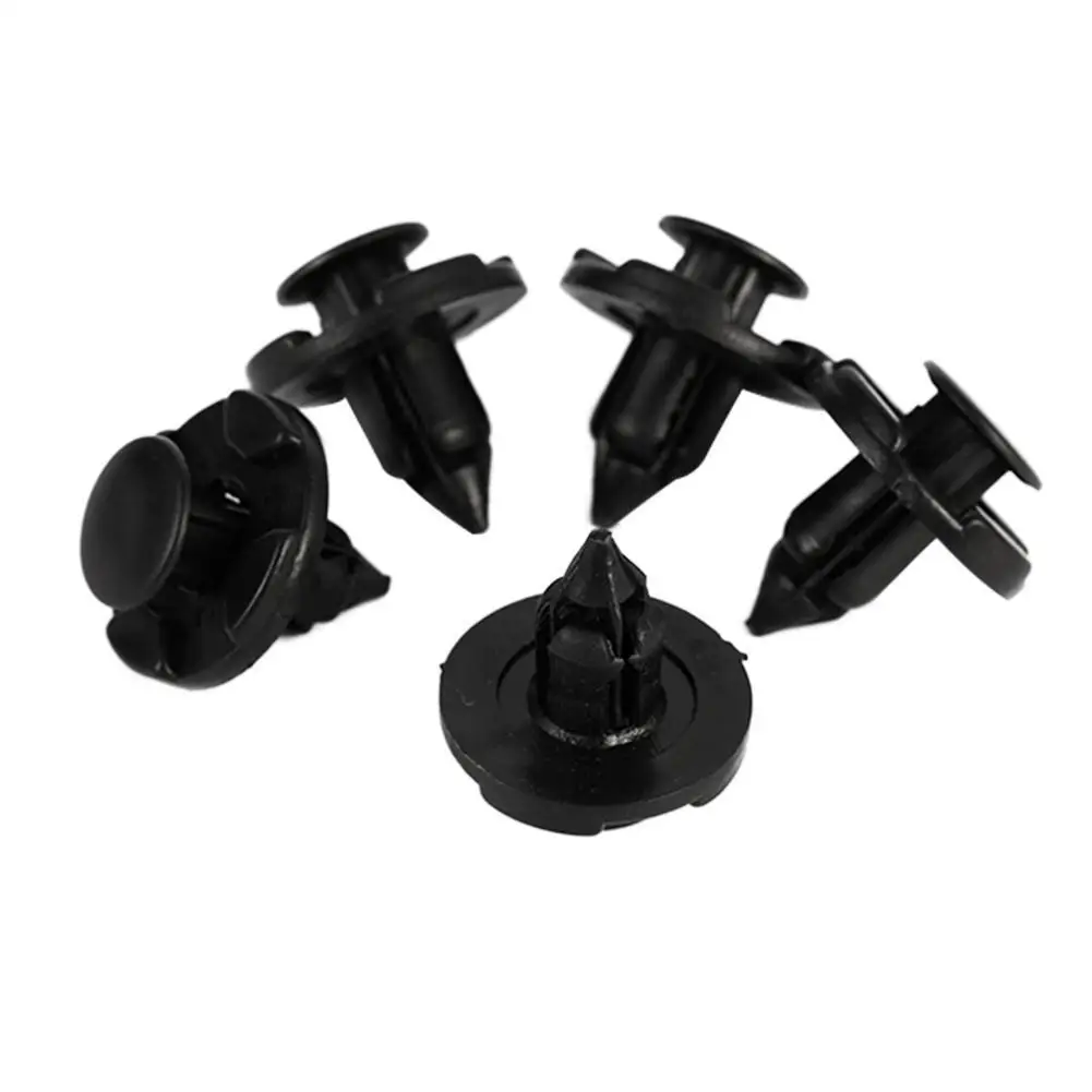 LumiParty 50pcs Plastic Rivets Plastic Rivet Fender Bumper Black Car