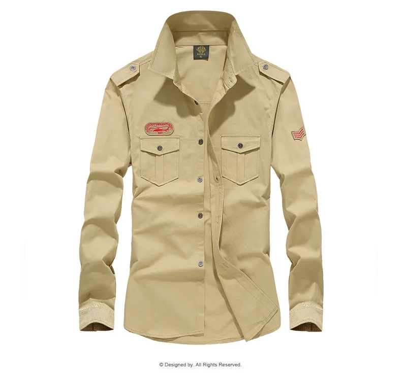 2019 New Cotton Military Shirt Men Long Sleeve Breathable Casual Shirt Man Solid Shirt With Embroidery pink short sleeve shirt