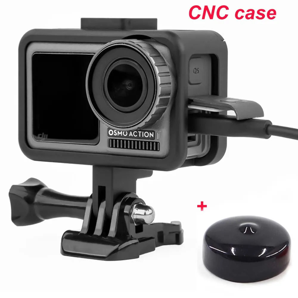 

JINSERTA Aluminum Alloy Vlog Cage Tripod for DJI OSMO ACTION Camera Standard Shell Frame Housing with Cold Shoe Hole for MIC