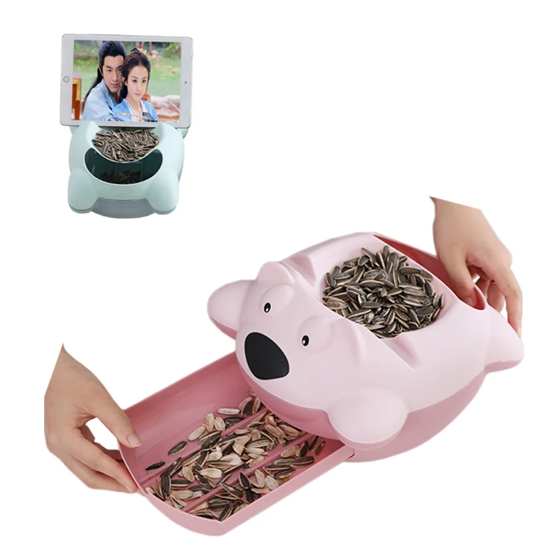 

Double-deck Fashion Cartoon Desktop Snacks Fruit Storage Box Multifunction Leisure Phone stand Holder Container Home Organizer