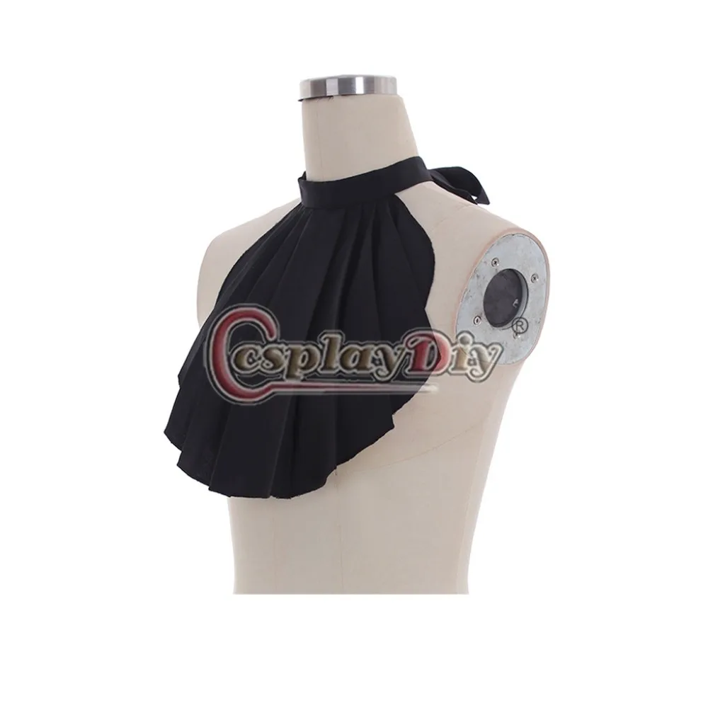 Cosplaydiy 18  丮 ׼ Jabot Neck Tie ߼ Mens Black Jobot Tie Cosplay Prop ׼ Ÿ L320