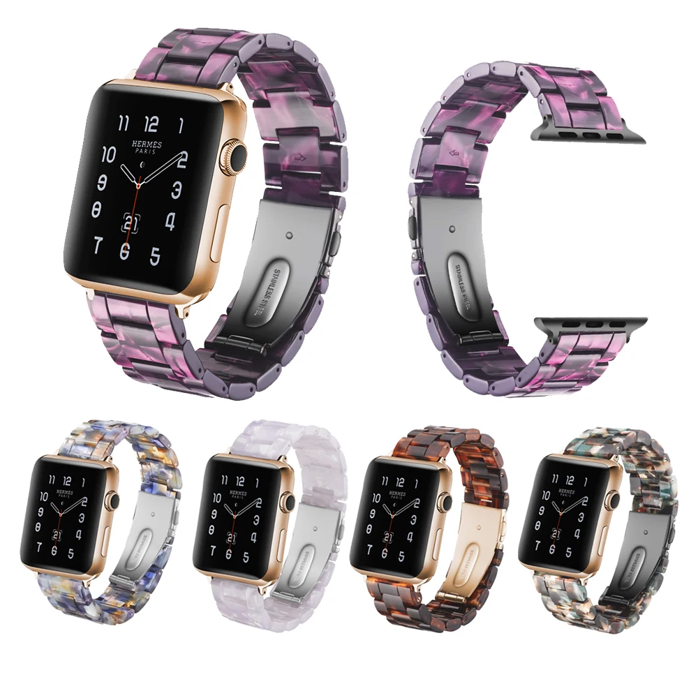 Bracelet for Apple Watch 3/ 2/ 1 38MM 42MM Bands Resin Watchband Strap for Iwatch Series Imitation Ceramic Apple Watch Case Bracelet for Apple Watch 3/ 2/ 1 38MM 42MM Bands Resin Watchband Strap for Iwatch Series Imitation Ceramic Apple Watch Case