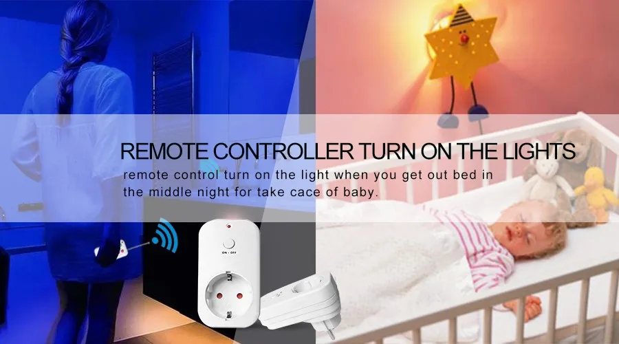 HOT Wireless Control EU Socket Wall Plug Power Outlet RF433 Remote Control Turn OnOff Home Appliances Smart Home 110-240VAC t