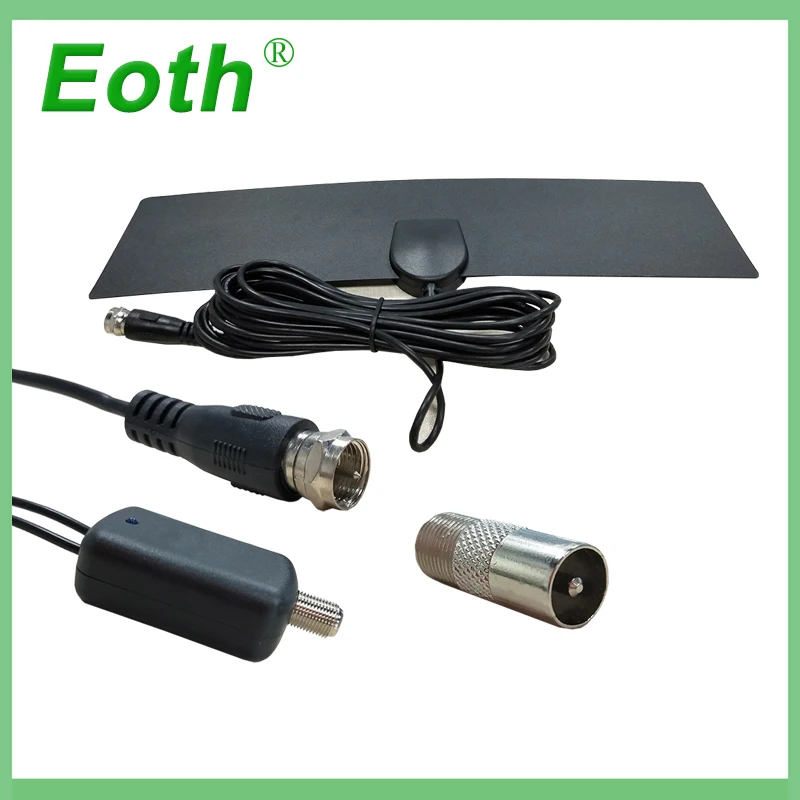 

Eoth digital Indoor TV Antenna DTV Antena HDTV Antennas Free TV Fox Aerial DVB-T DVB-T2 Surf HD Radius VHF UHF Signal Receiver