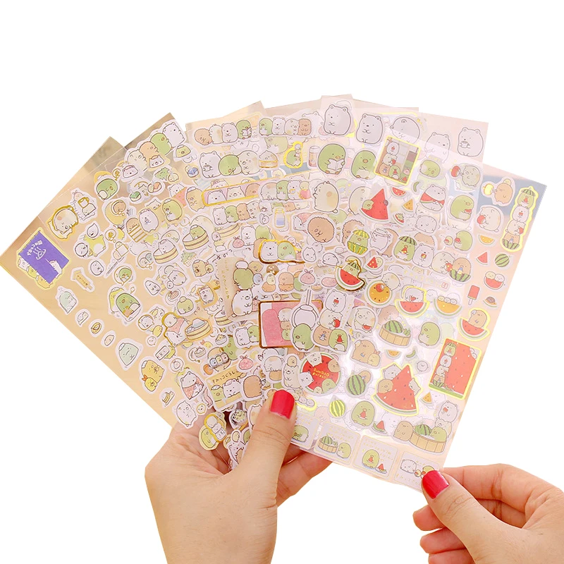 

8PC Cute Transparent Animal Pattern Scrapbooking Stickers Diary Photoalbum Decorative DIY Craft Supplies Children Fun Collage