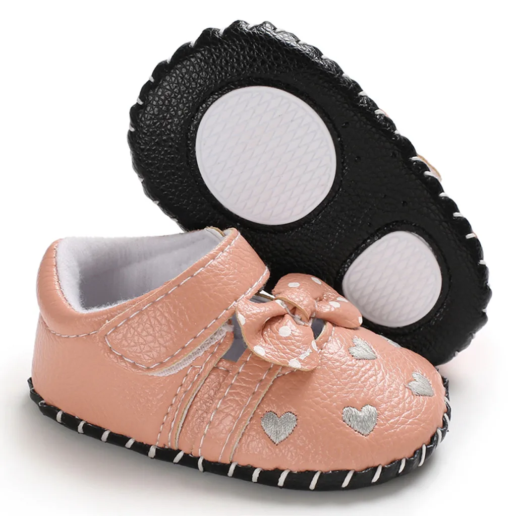 Детская обувь для новорожденных девочек с мягкой подошвой и бантом, обувь принцессы, обувь для маленьких девочек, детская обувь на плоской подошве, обувь для девочек