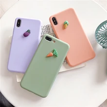 Карамельный цвет 3D фрукты чехол для телефона для iphone XS Max XR X, 6, 6 S, 7, 8plus, задняя крышка, модный тонкий, мягкий, из полиуретана силиконовые чехлы для телефонов