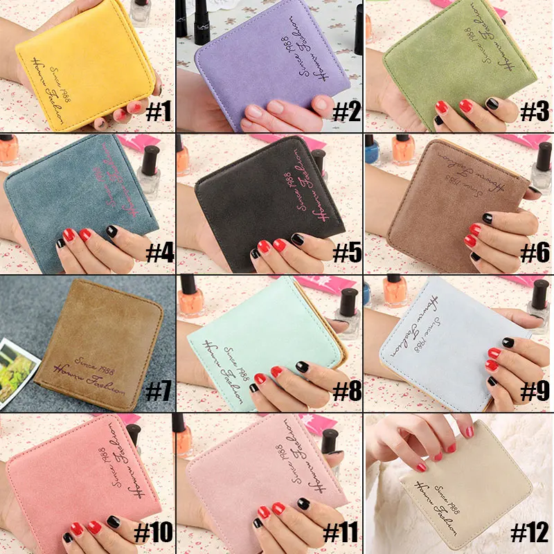 

Cute New Solid Vintage Matte Fashion PU Leather Women Wallet Small Slim Short Female Purse  88 88 LBY2017