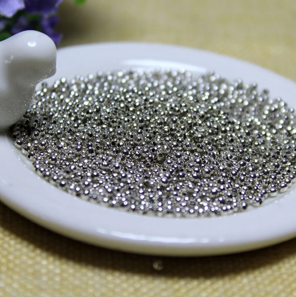 

Wholesale 1000 Pcs aLot 2 mm Metal Silver Plated Round Spacers Beads For Jewelry Making DIY Bracelet Neklace Material Findings