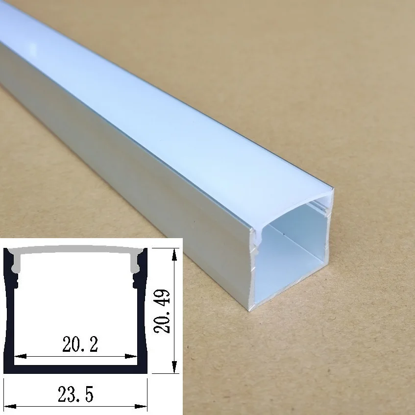 5 10Packs(20meters) x 2000mm 23.5mm Wide,20mm Height Led Aluminum channel with diffuser , Led
