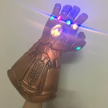 Танос светодиодный перчатки Мстители Бесконечность войны Бесконечность рукавицы светодиодный светильник перчатки косплей реквизит для костюмов