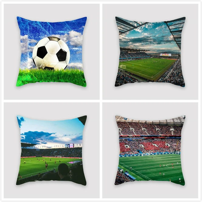 

Fuwatacchi Sports Field Cushion Cover Football Soccer Tennis Pillow Cover for Home Chair Sofa Bedroom Car Decorative Pillows