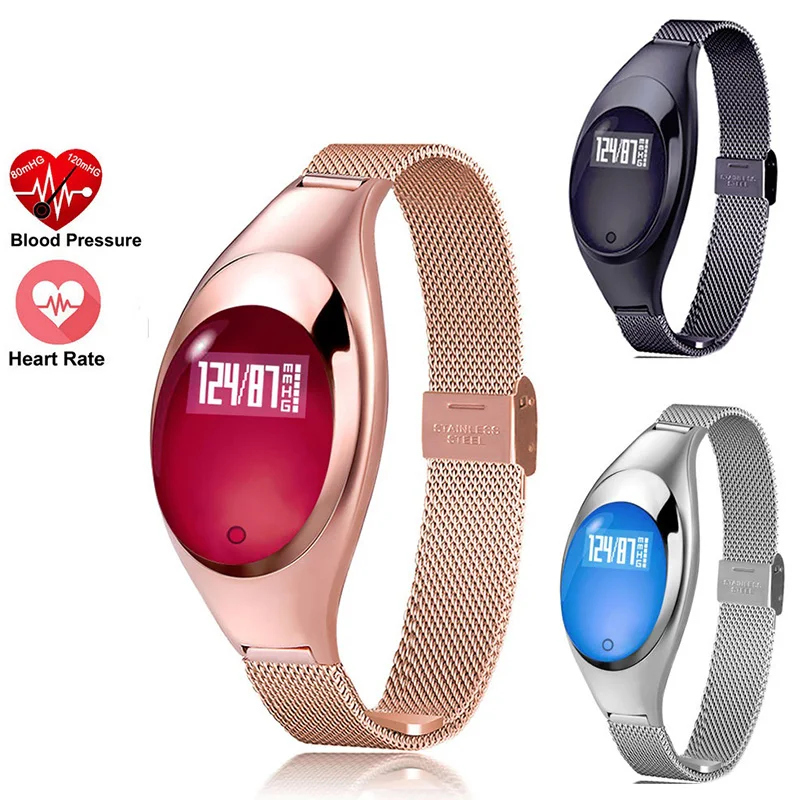 

Z18 Women Fashion Smart Watch With Blood Pressure Heart Rate Monitor Pedometer Fitness Tracker Wristband Bluetooth SmartWatch